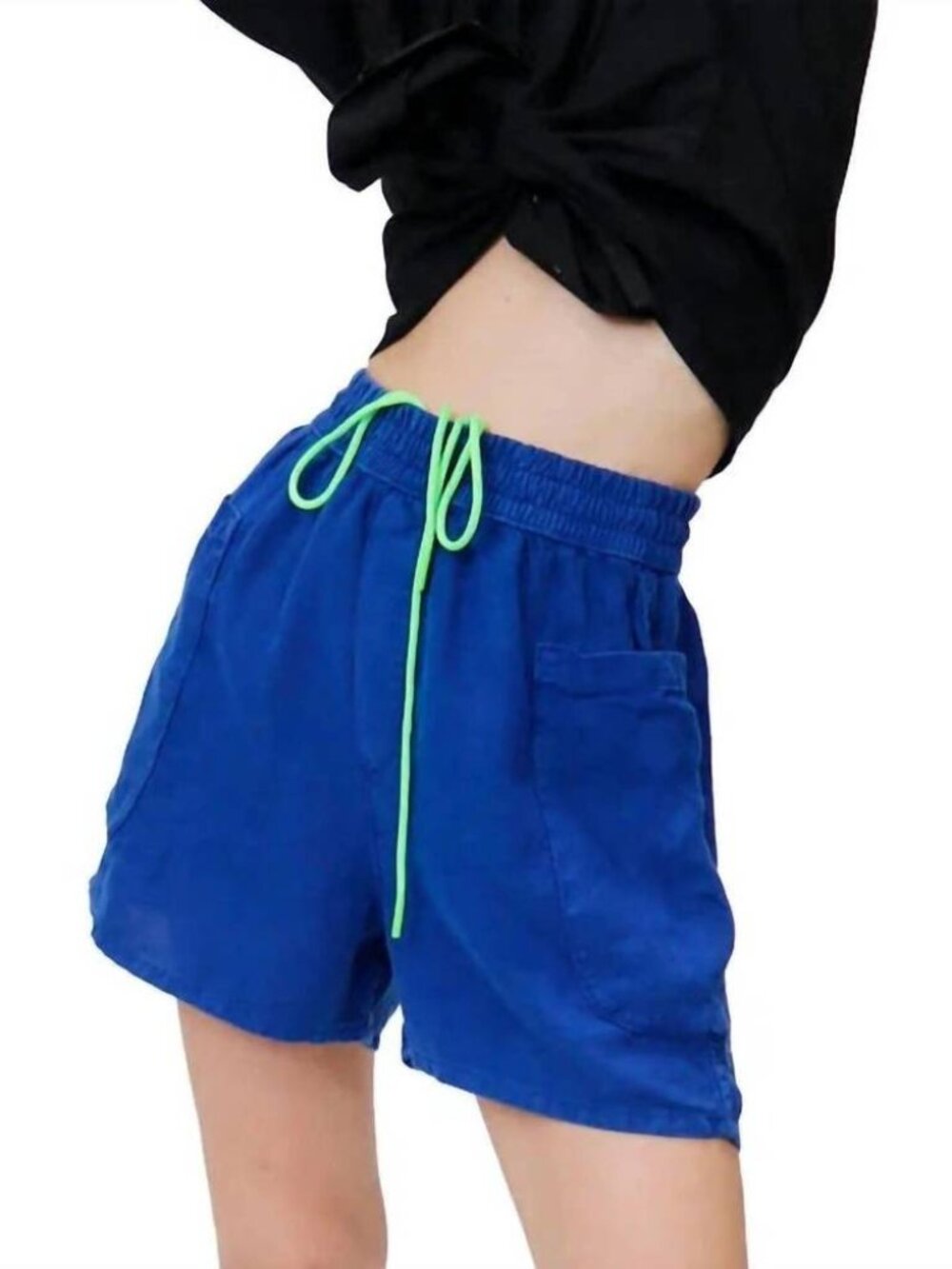 Meals Clothing XS Blueberry FDA Linen Shorts